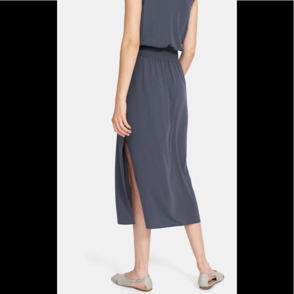 Theory Sleeveless maxi Dress in Crepe
